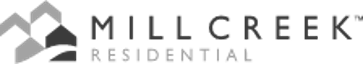 Logo for Mill Creek Residential, featuring stylized mountain shapes on the left and the text MILL CREEK RESIDENTIAL in bold, uppercase letters to the right, reflecting the company’s strong presence in the multifamily housing sector.